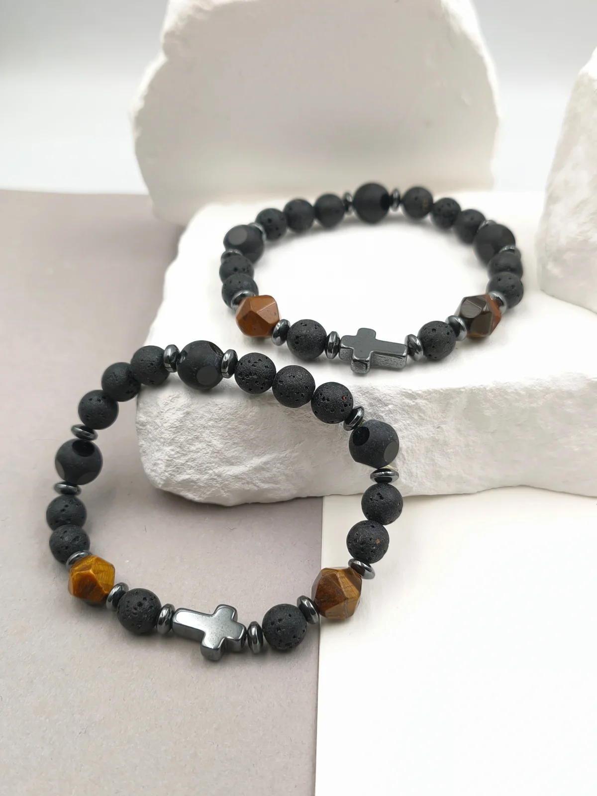 Bracelet with Beads and Cross by Magis Handmade Jewels – view 2