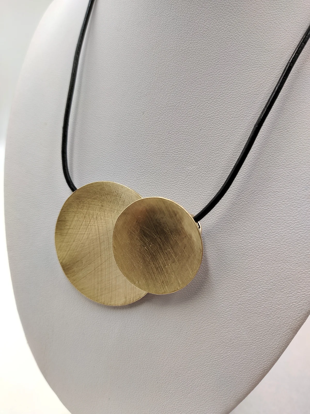 Necklace with Cord and Brass Motif by Magis Handmade Jewels – view 2