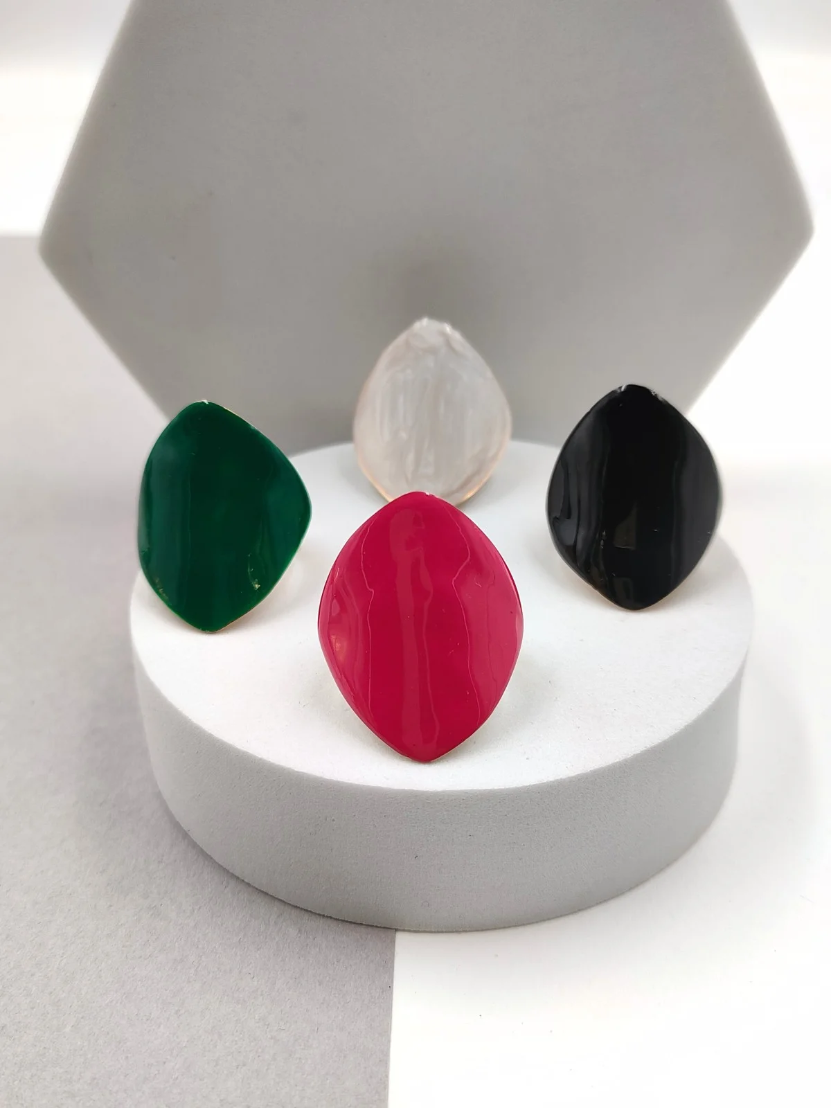Stainless Steel Ring with Enamel by Magis Handmade Jewels – view 3