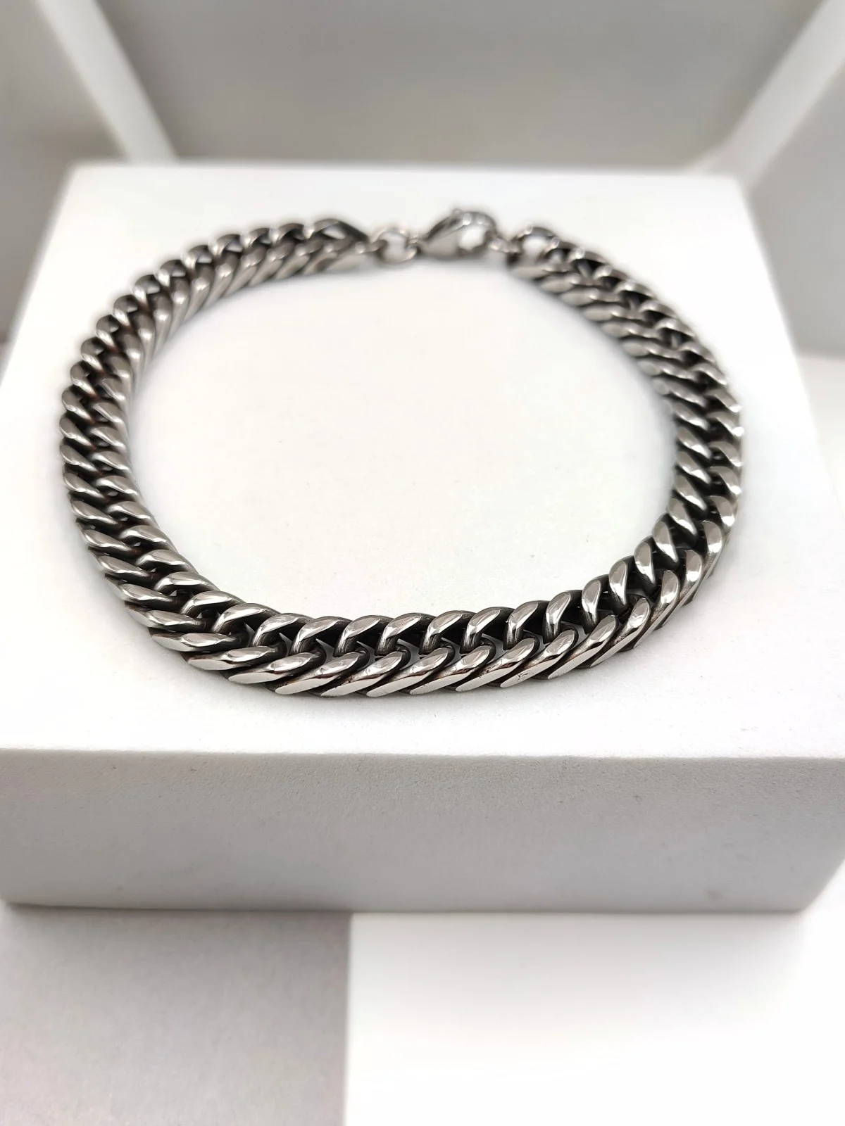 Men's Gunmetal Stainless Steel Chain Bracelet by Magis Handmade Jewels – view 2