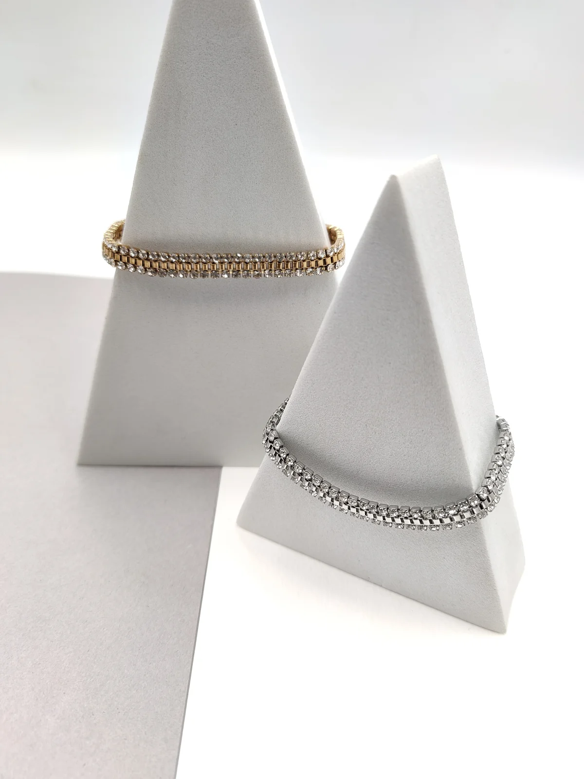 Stainless Steel Bracelet with Zircon by Magis Handmade Jewels – view 2
