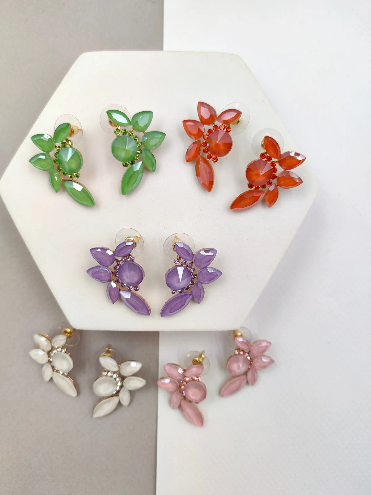 Earrings with Crystals and Rhinestones by Magis Handmade Jewels – view 2