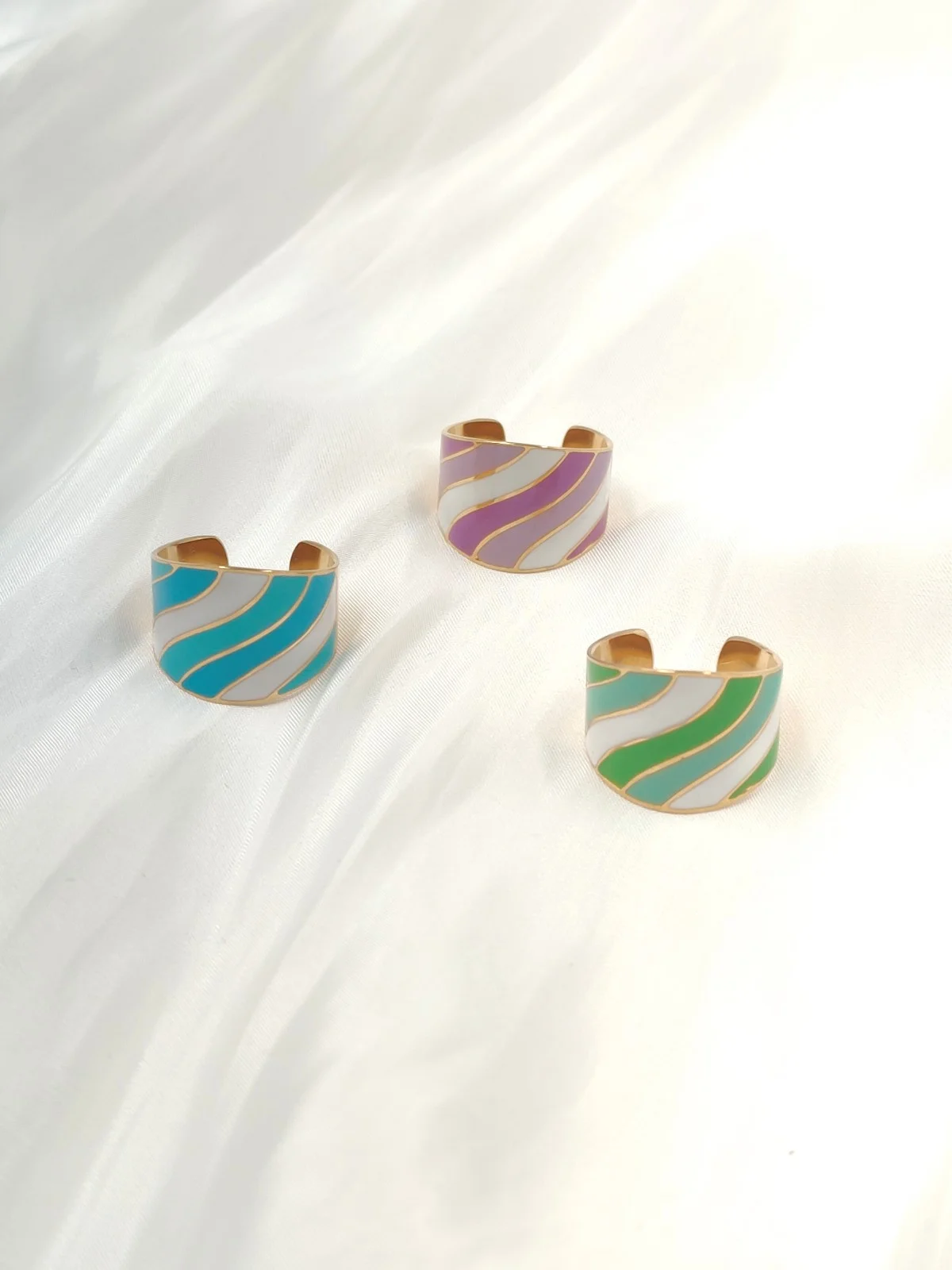 Stainless Steel Ring with Enamel by Magis Handmade Jewels – view 3