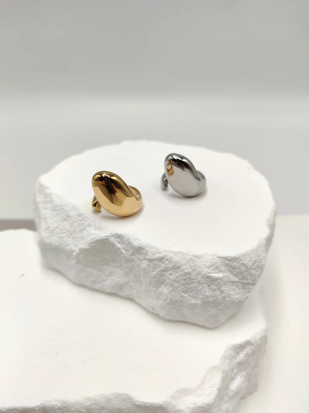 Stainless Steel Signet Ring with Opening by Magis Handmade Jewels – view 3