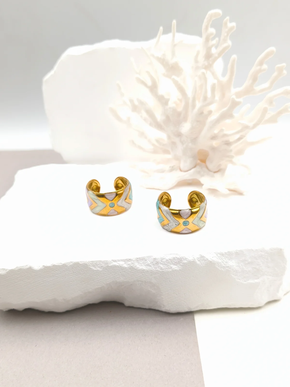 Stainless Steel Ring with Enamel by Magis Handmade Jewels – view 2