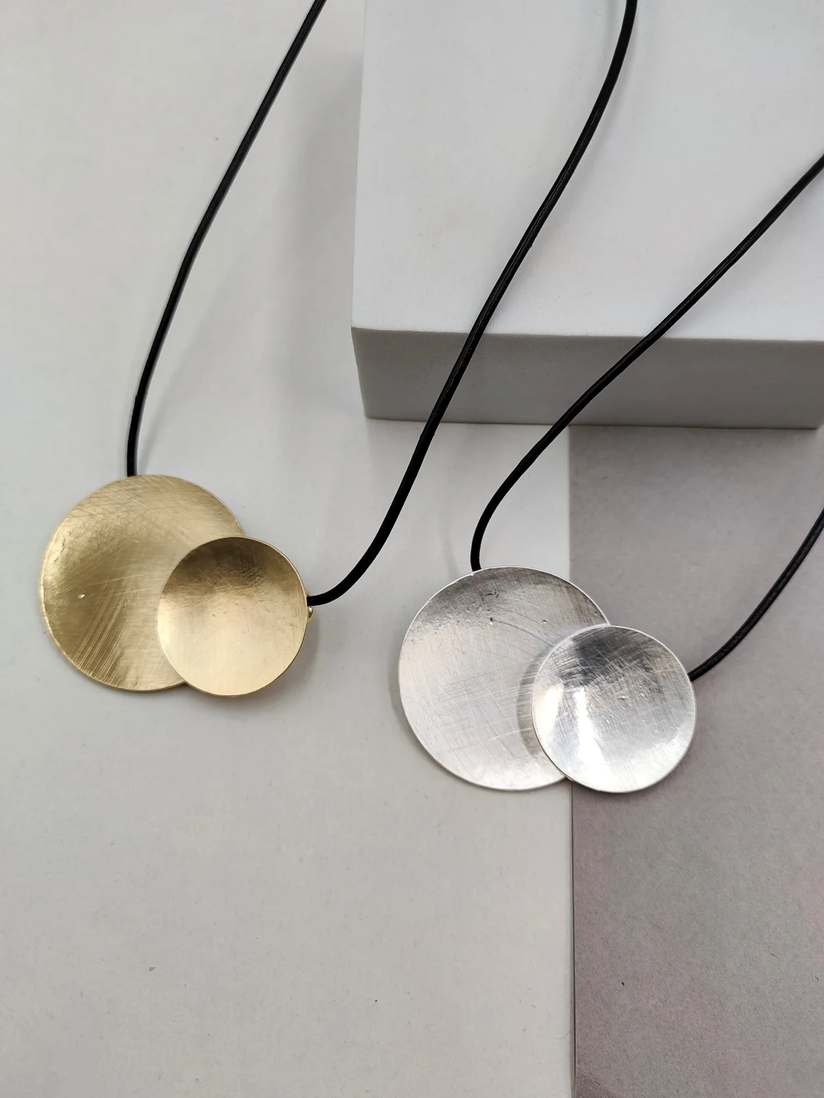 Necklace with Cord and Brass Motif by Magis Handmade Jewels – view 4