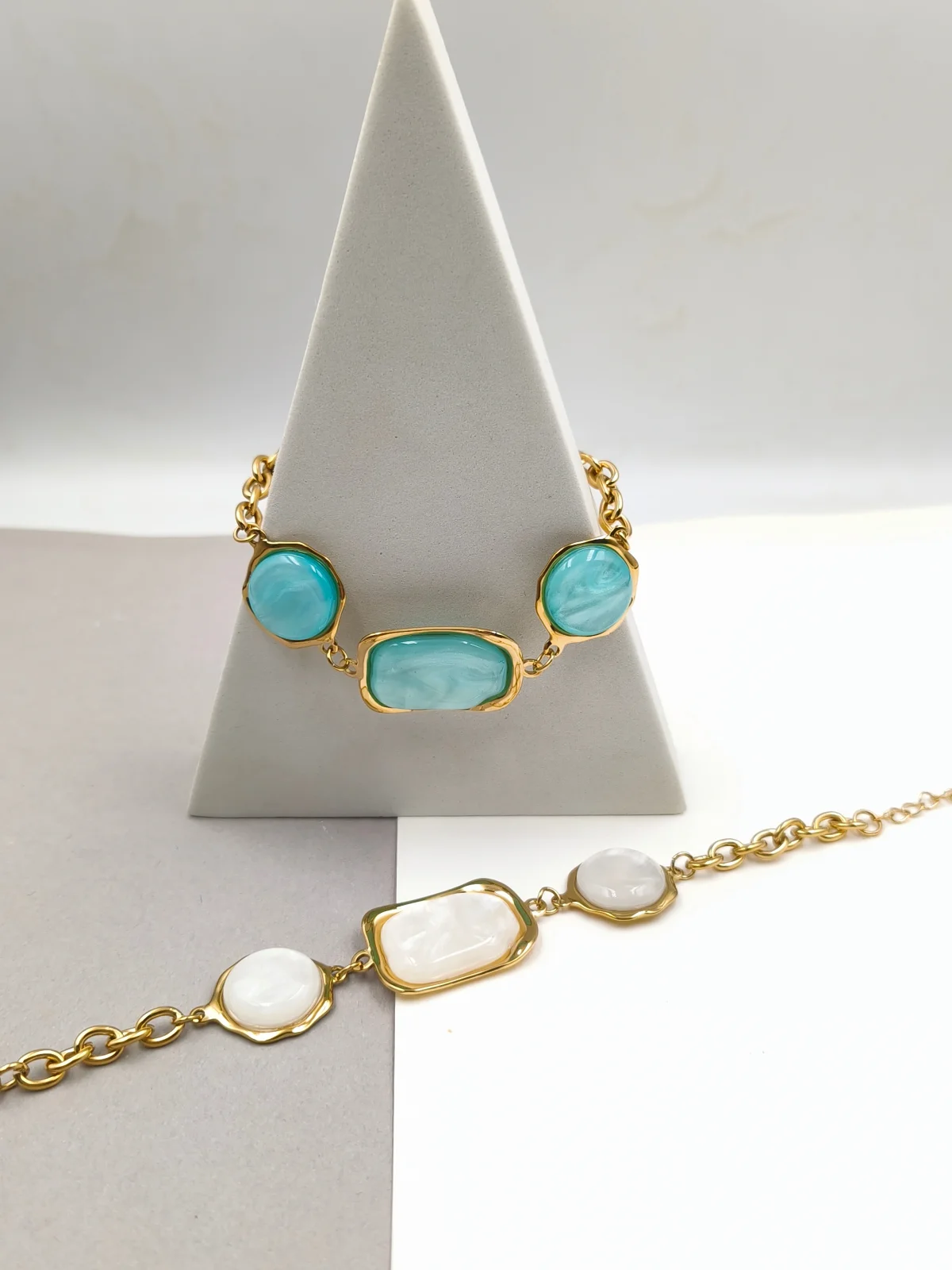 Stainless Steel Bracelet with Resin #783186