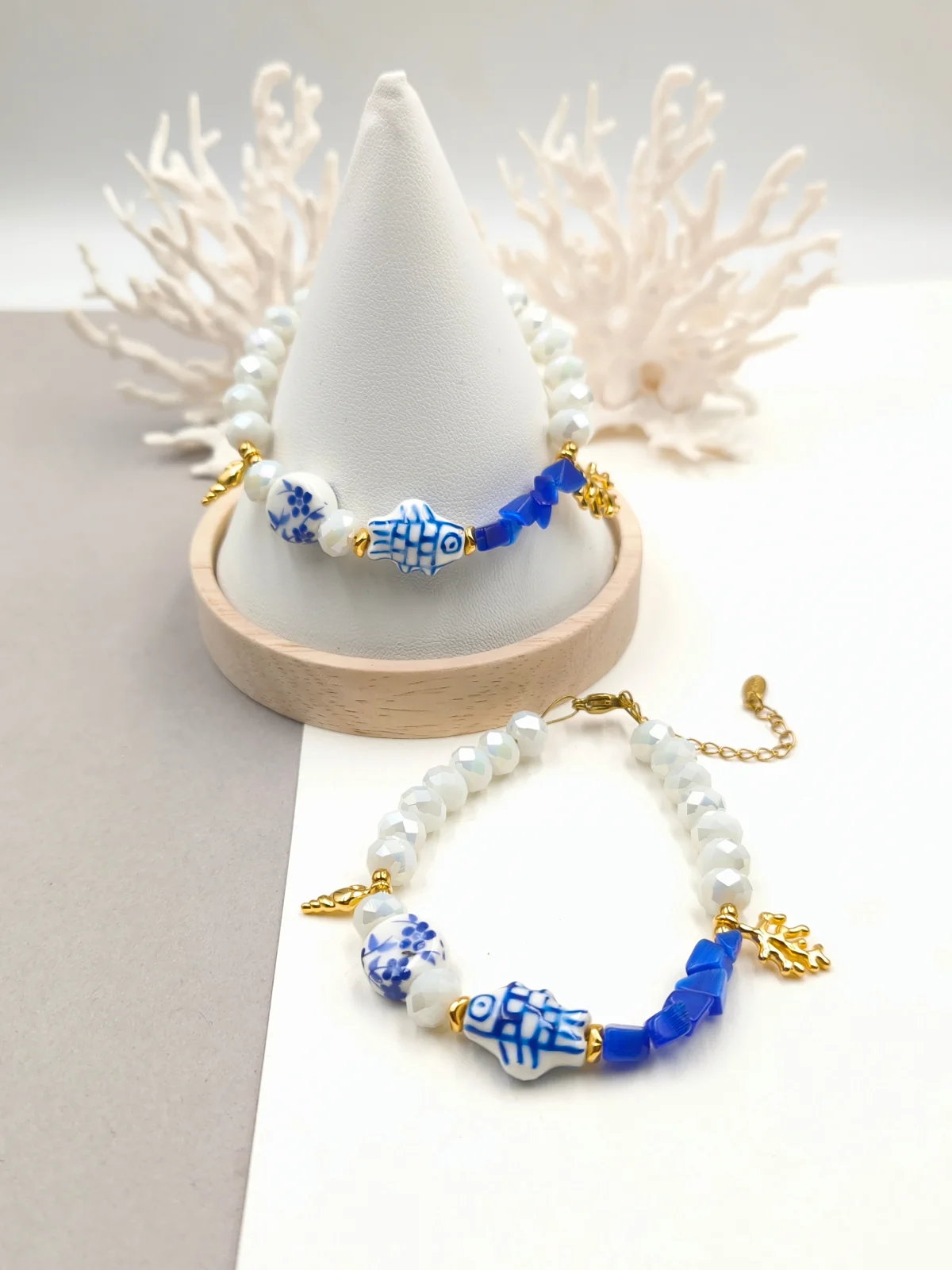 Bracelet with Crystals and Ceramic Beads by Magis Handmade Jewels – view 2