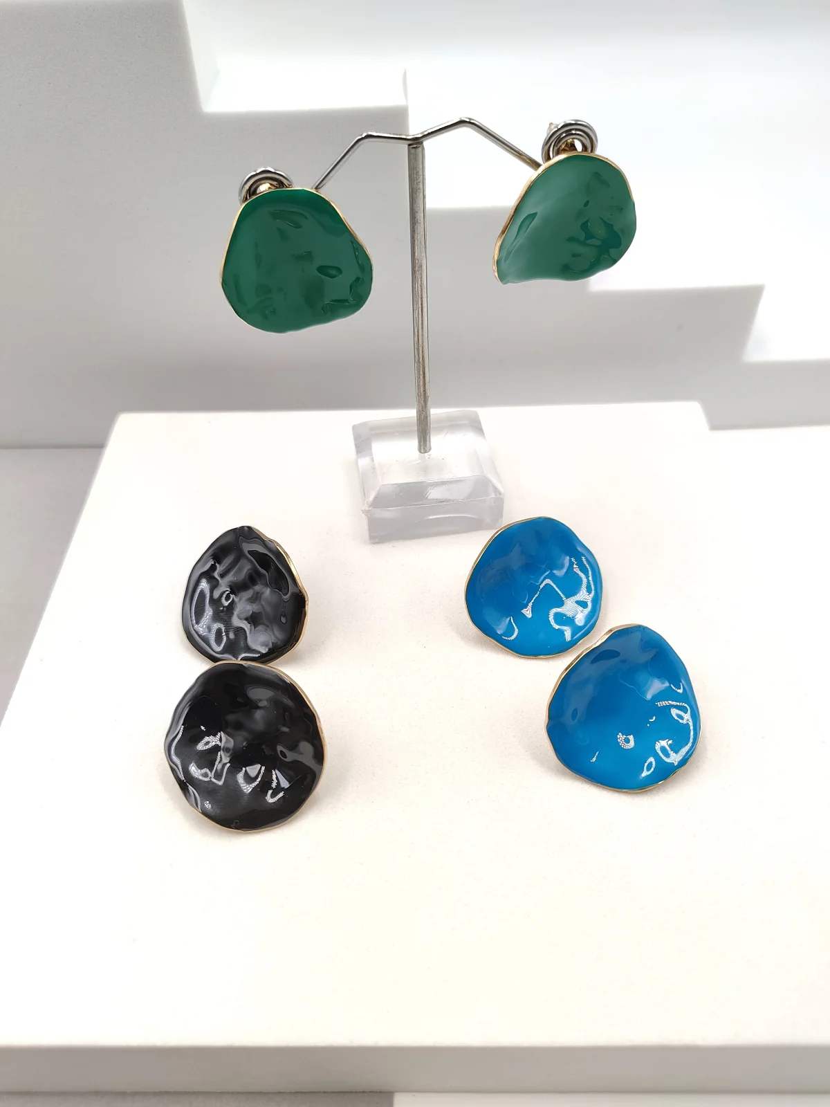 Stainless Steel Earrings with Enamel #642921