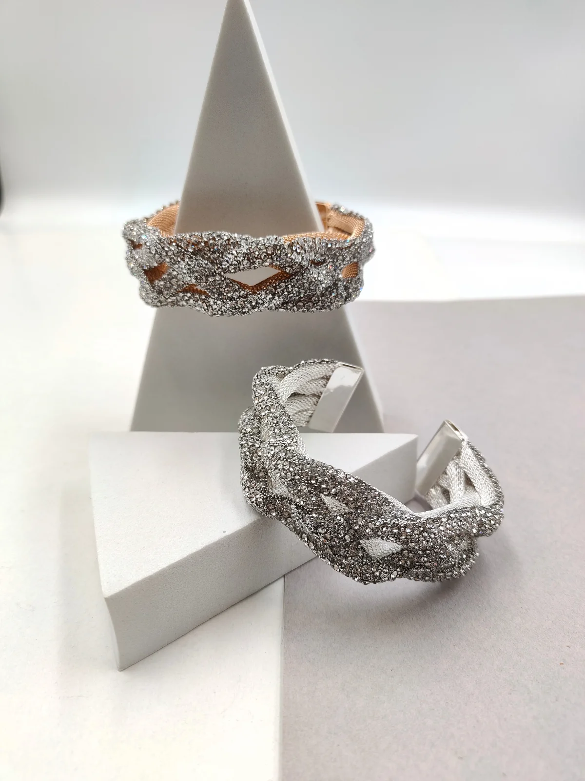 Brass Bracelet with Crystals #752323