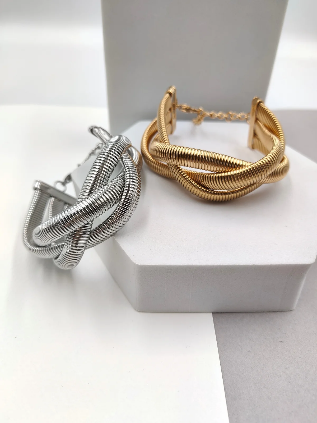 Stainless Steel Woven Bracelet by Magis Handmade Jewels – view 2