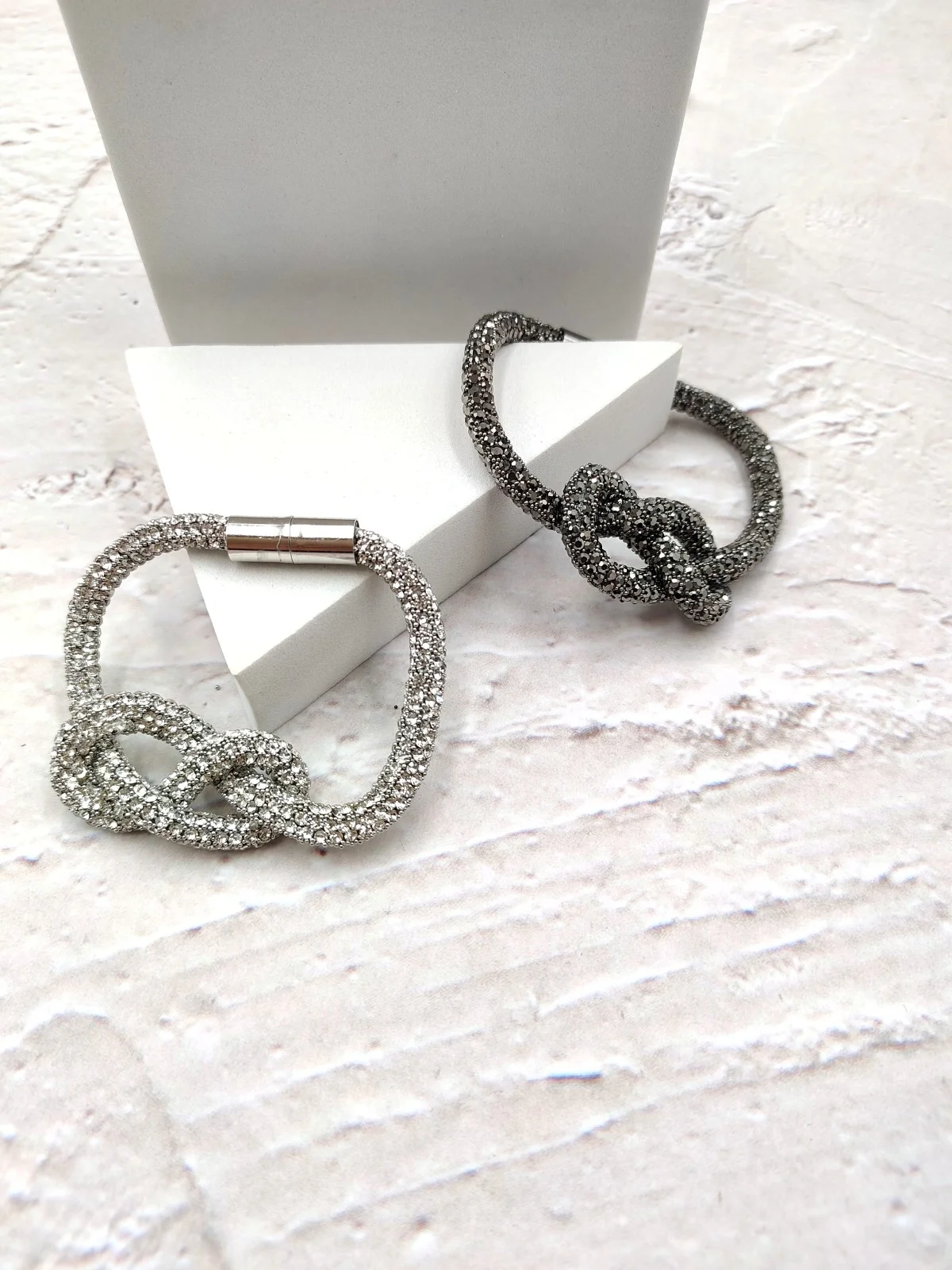 Bracelet with Crystals and Knot Design by Magis Handmade Jewels – view 2