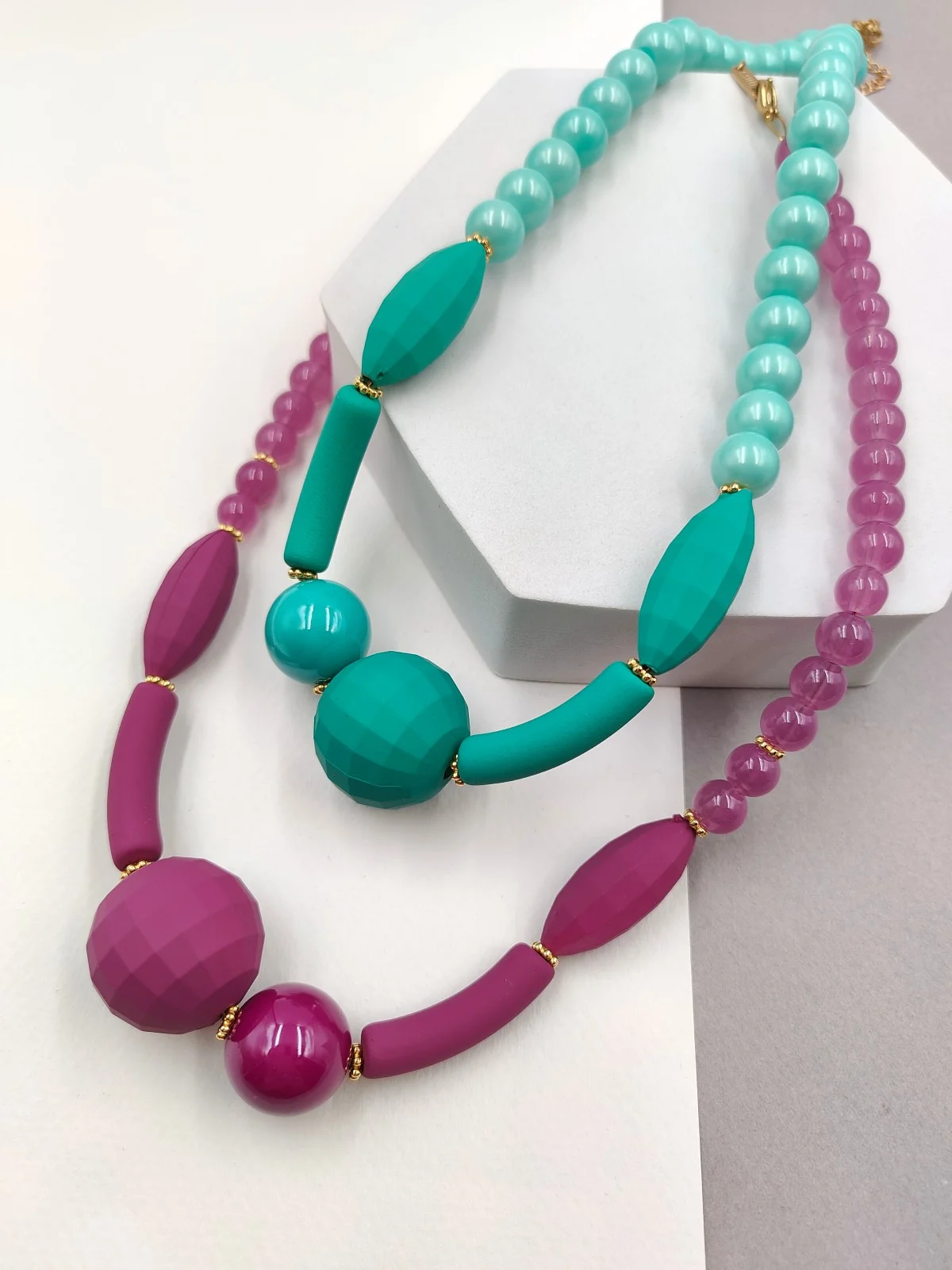 Necklace with Rubber Beads by Magis Handmade Jewels – view 2