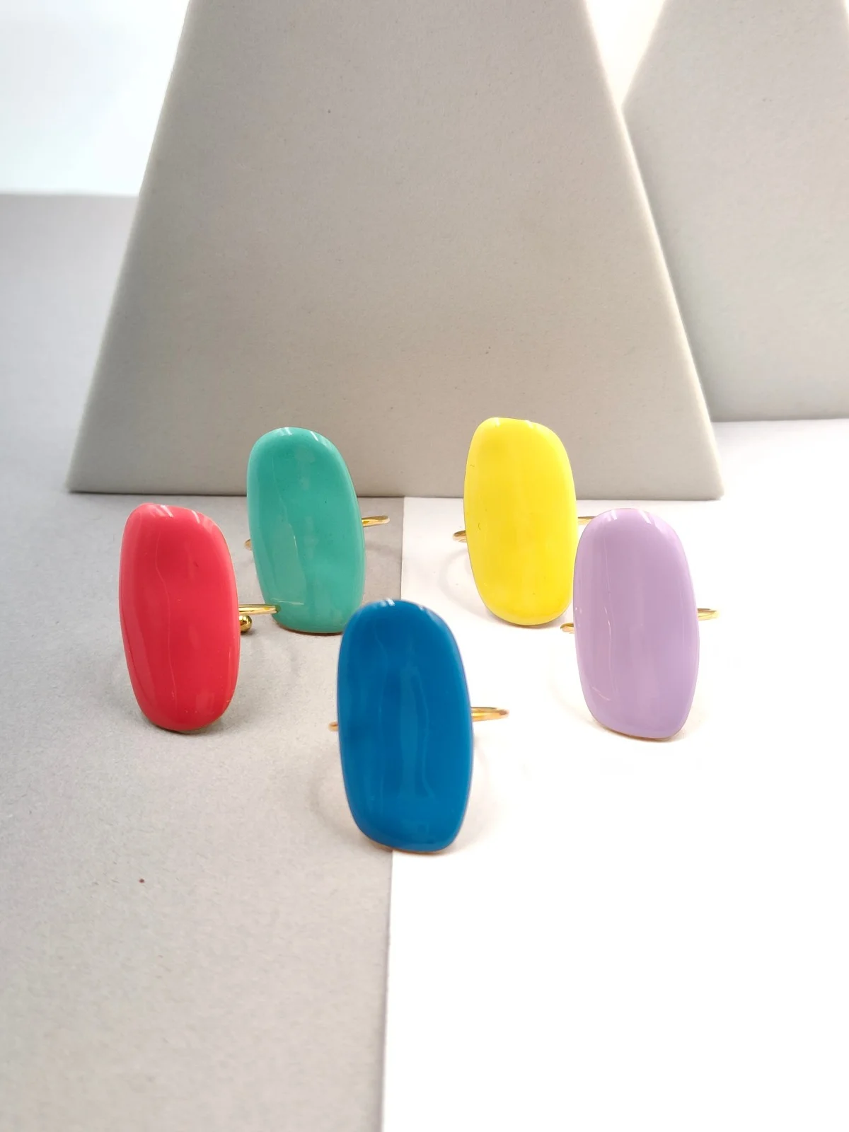 Stainless Steel Ring with Enamel by Magis Handmade Jewels – view 3