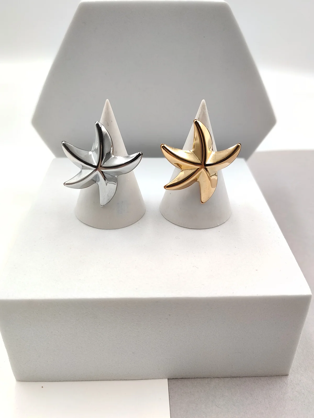 Stainless Steel Ring with Starfish by Magis Handmade Jewels – view 2