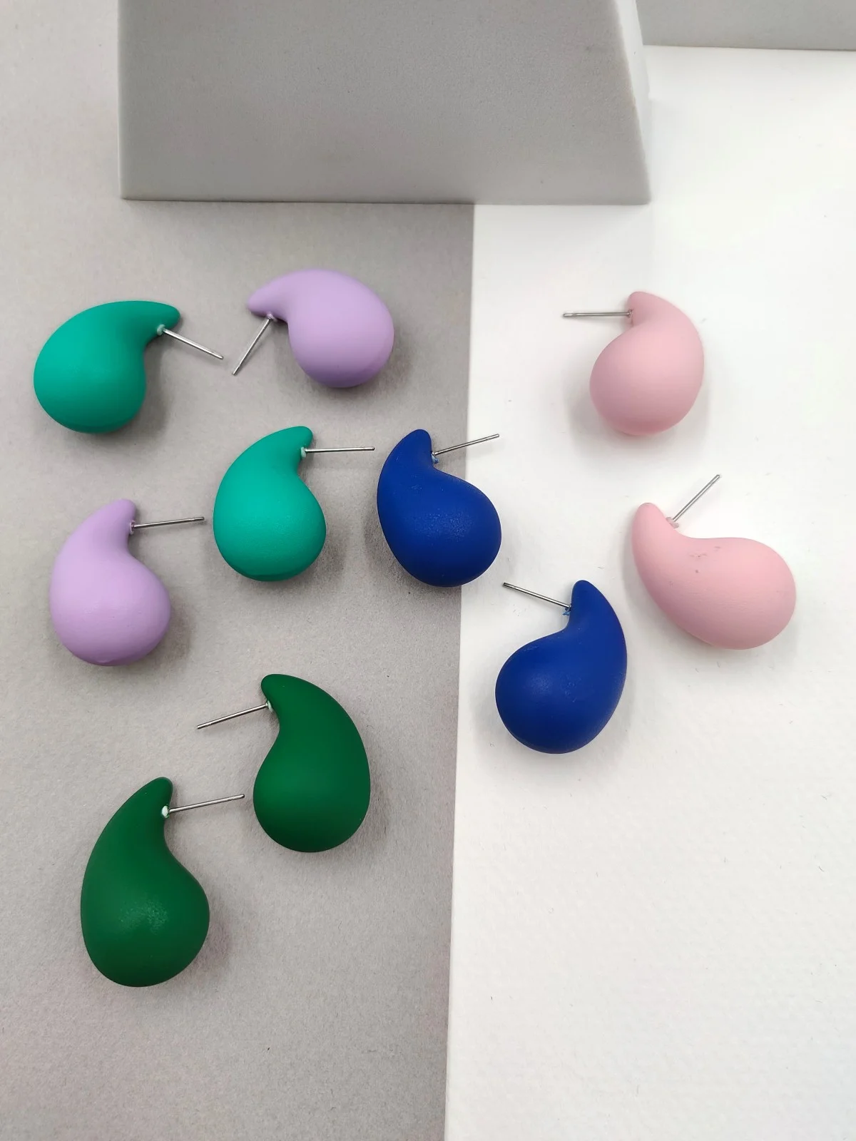 Drop Earrings with Rubber Face by Magis Handmade Jewels – view 4