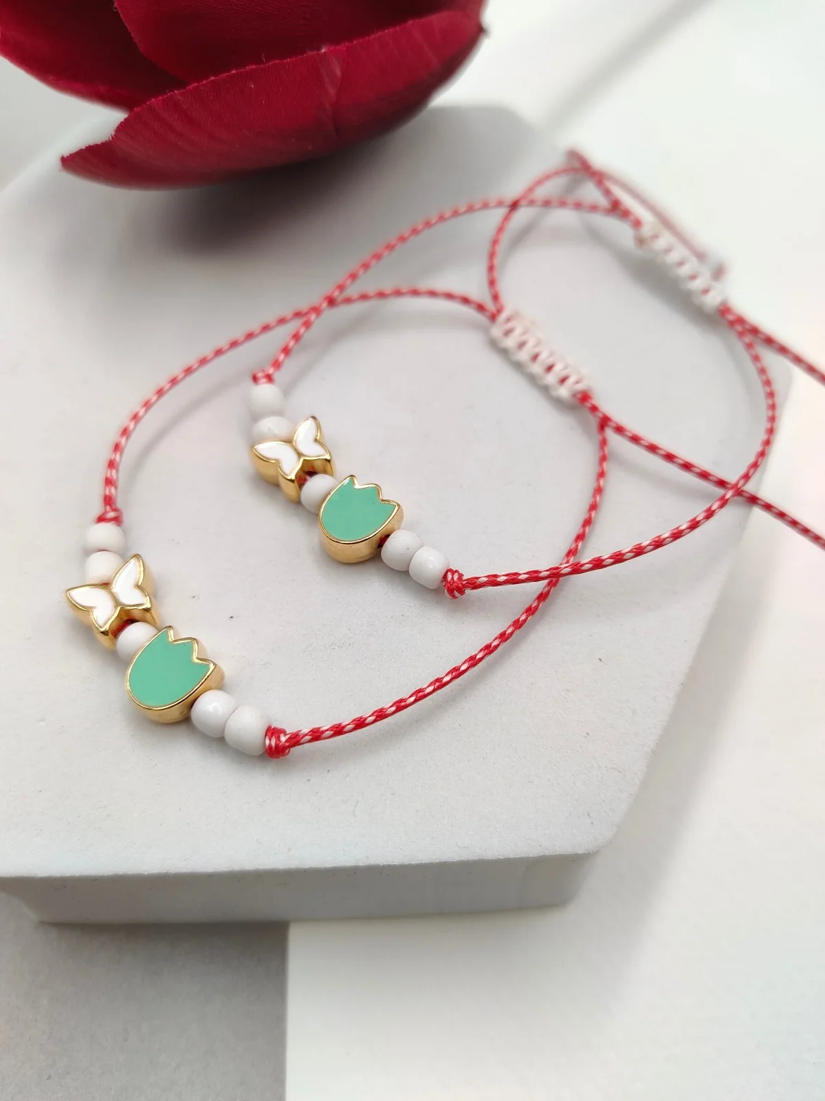Traditional March Bracelet with Gold-Plated Details and Enamel by Magis Handmade Jewels – view 2