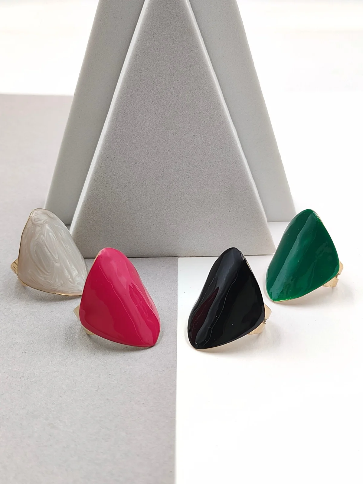 Stainless Steel Ring with Enamel by Magis Handmade Jewels – view 2