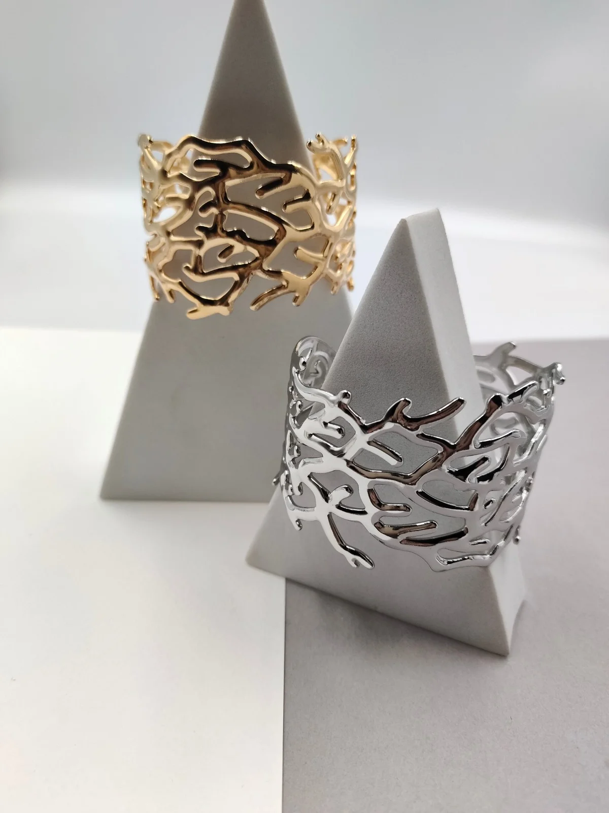 Stainless Steel Bracelet with Coral Design by Magis Handmade Jewels – view 2
