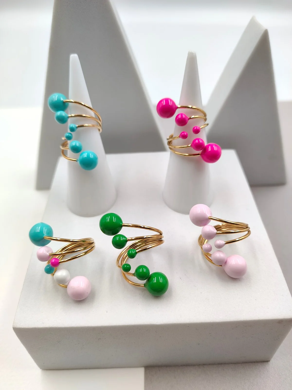Stainless Steel Ring with Enamel by Magis Handmade Jewels – view 2