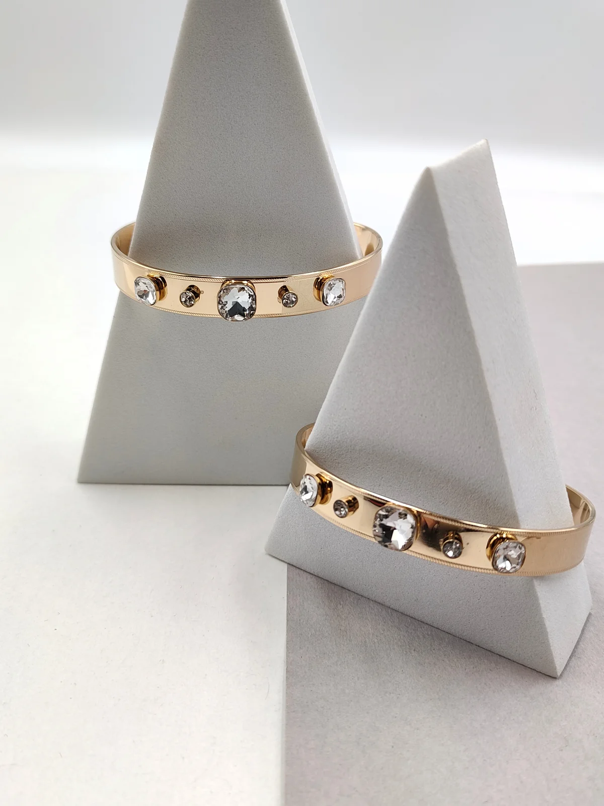 Stainless Steel Bracelet with Crystals by Magis Handmade Jewels – view 3