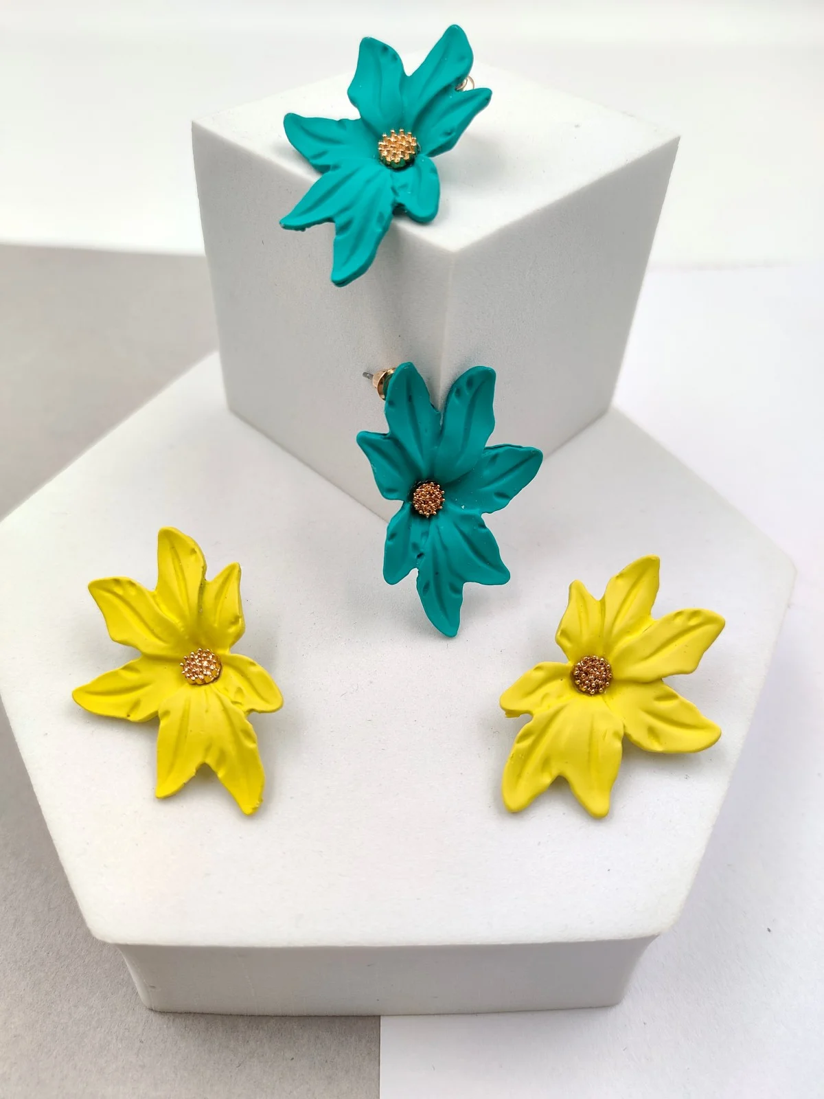Metal Earrings with Rubber Face by Magis Handmade Jewels – view 2