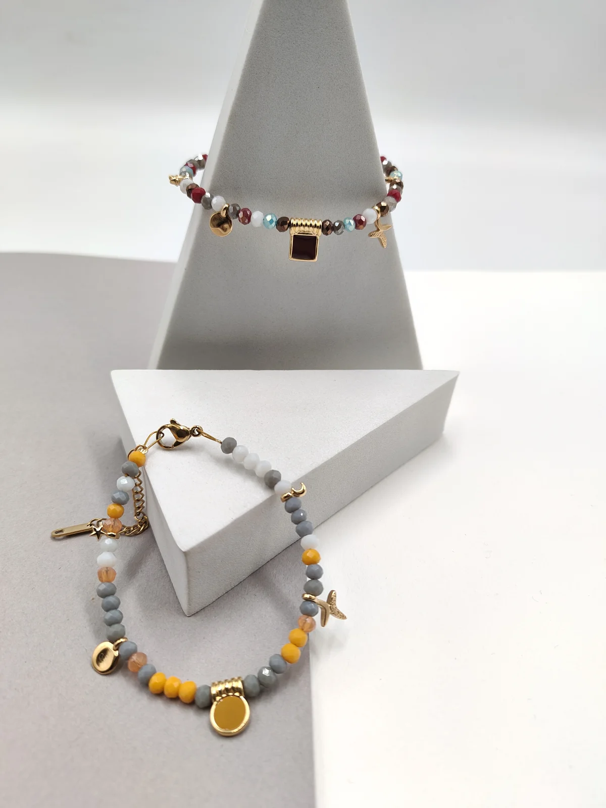 Bracelet with Crystals and Gold-Plated Enamel Details #723065