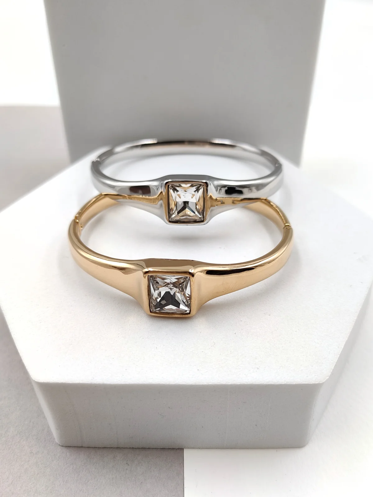 Stainless Steel Bracelet with Crystal by Magis Handmade Jewels – view 2