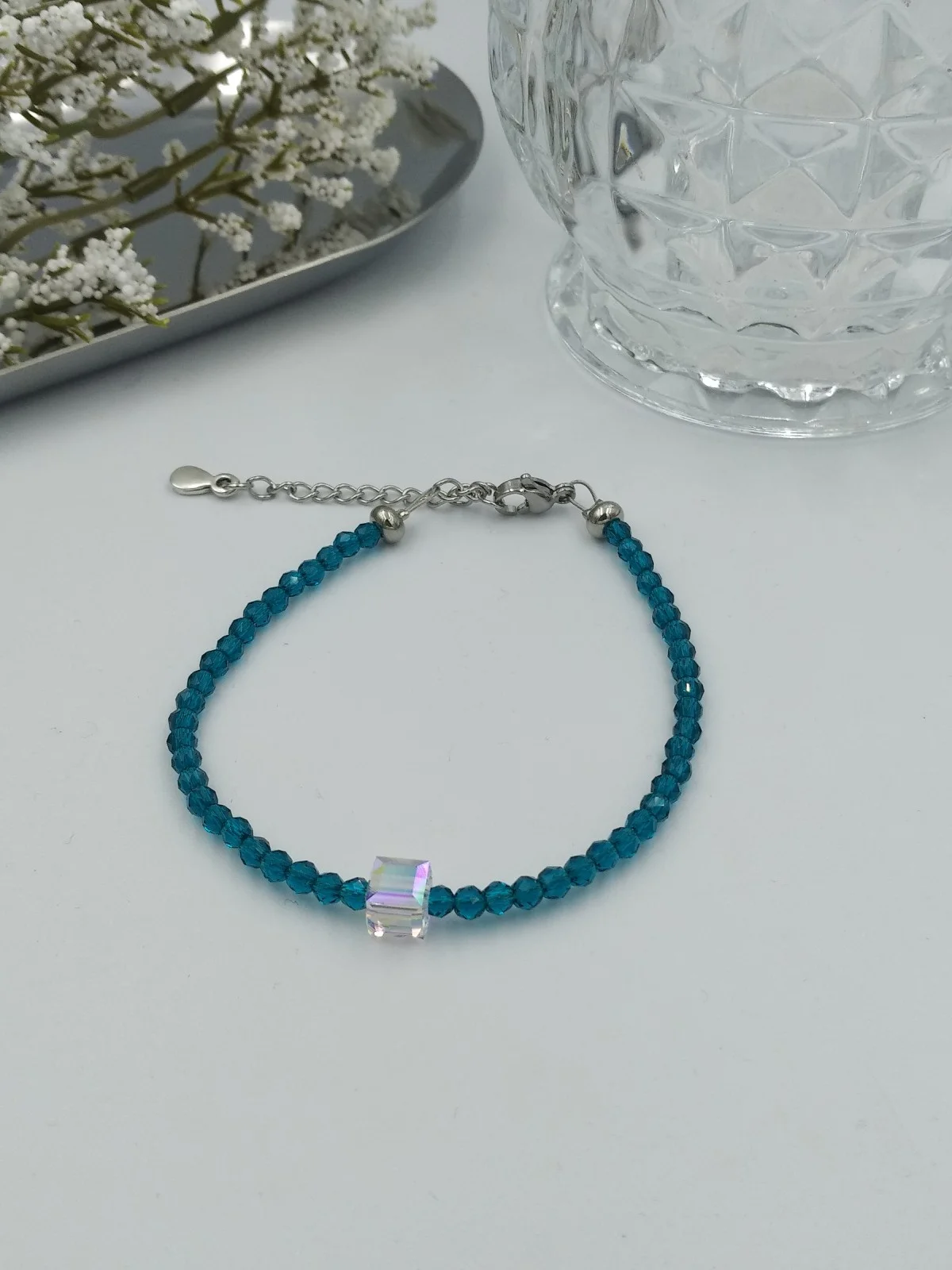 Bracelet with Swarovski Crystal Cube by Magis Handmade Jewels – view 4