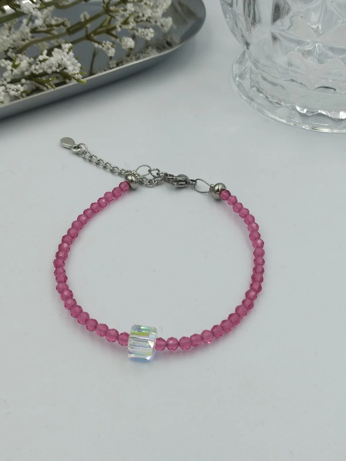 Bracelet with Swarovski Crystal Cube by Magis Handmade Jewels – view 7