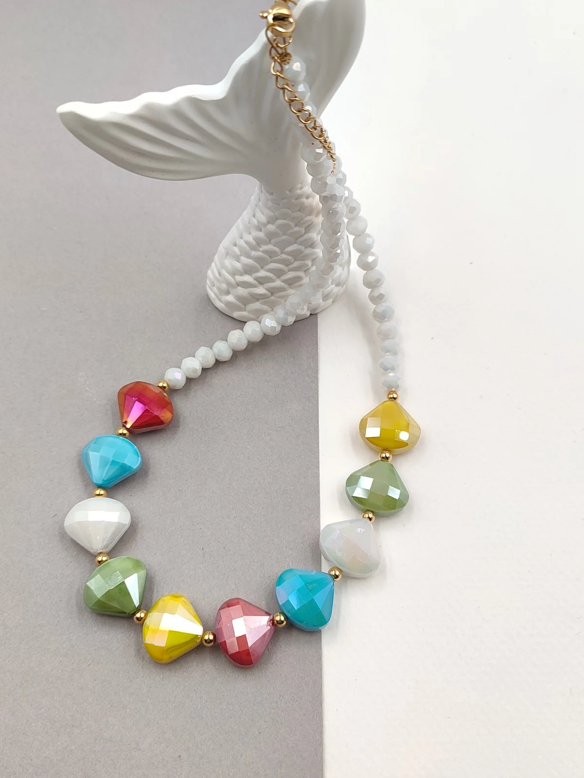 Necklace with Faceted Crystal Beads by Magis Handmade Jewels – view 3