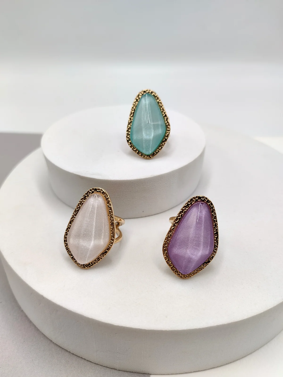 Stainless Steel Ring with Resin by Magis Handmade Jewels – view 2