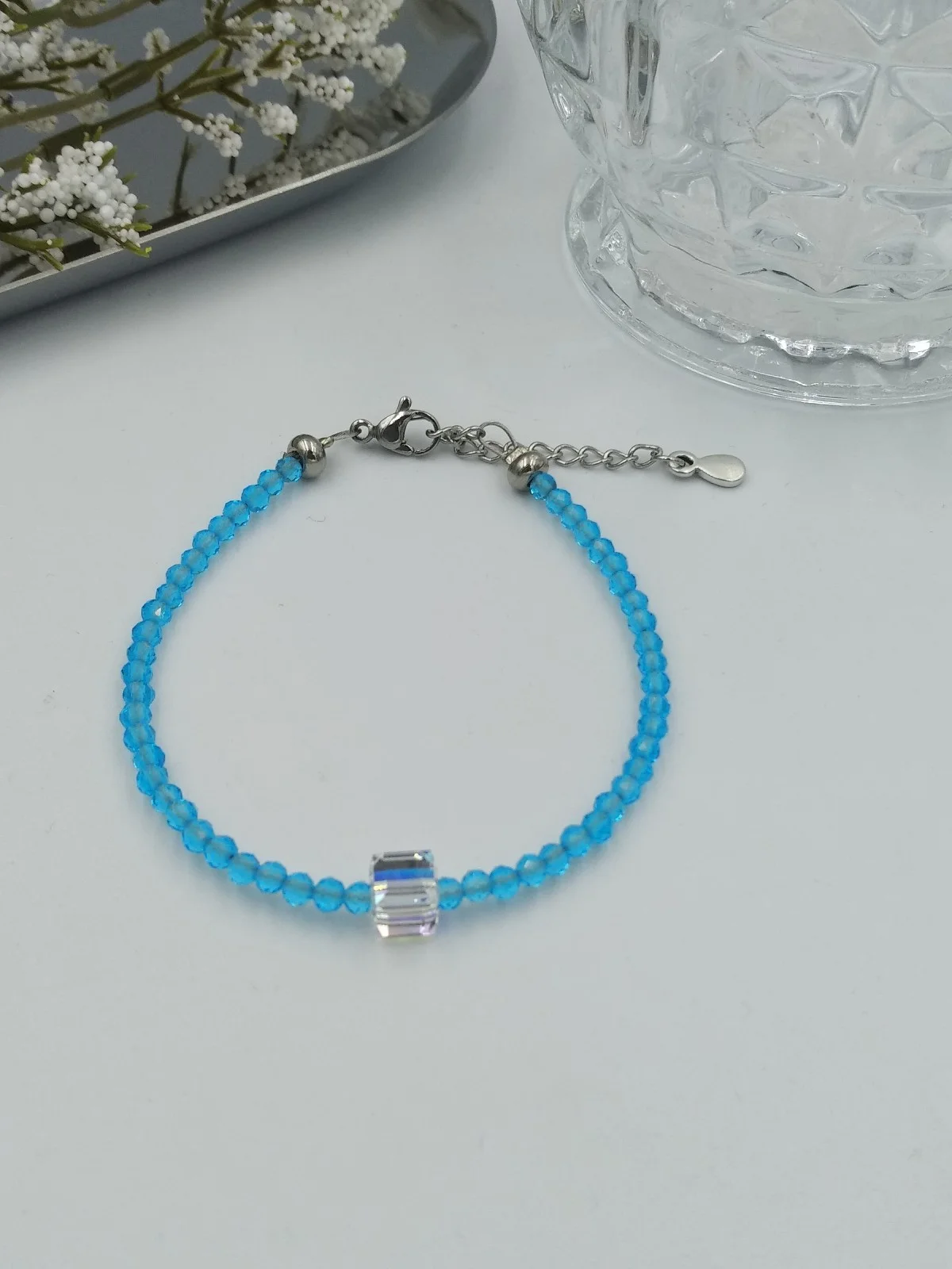 Bracelet with Swarovski Crystal Cube by Magis Handmade Jewels – view 3