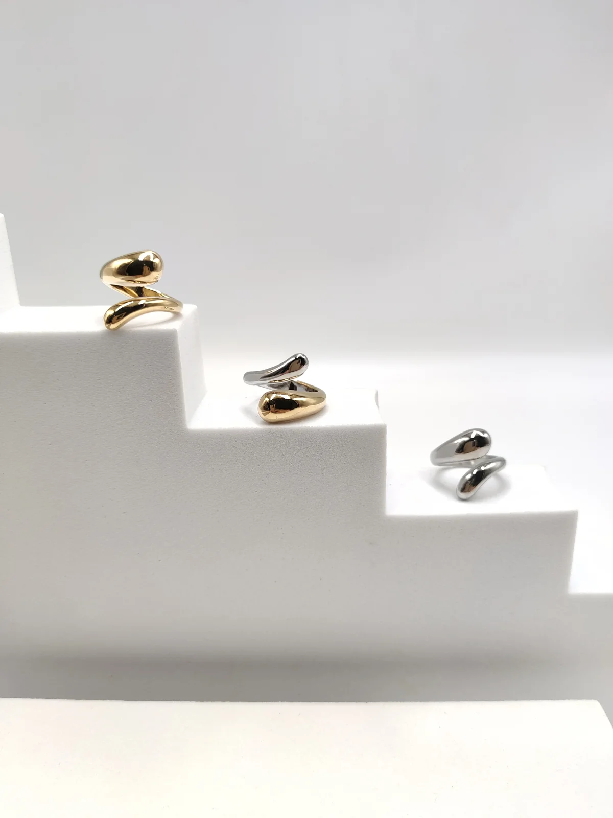 Stainless Steel Twisted Signet Ring by Magis Handmade Jewels – view 2