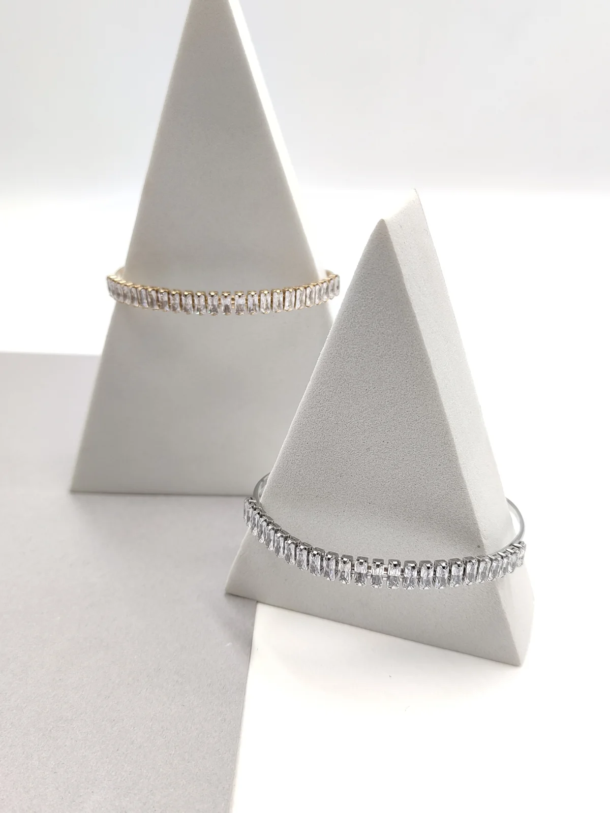 Stainless Steel Bracelet with Crystals by Magis Handmade Jewels – view 3