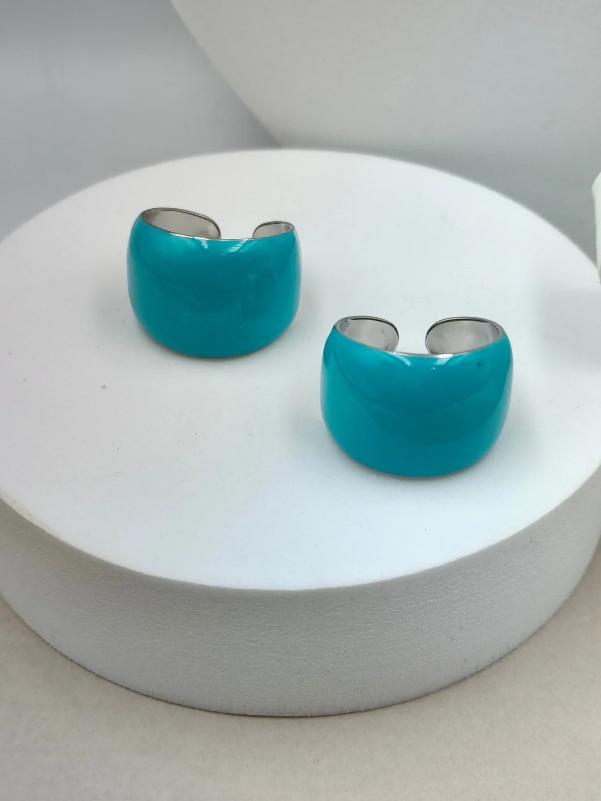 Stainless Steel Ring with Enamel by Magis Handmade Jewels – view 3