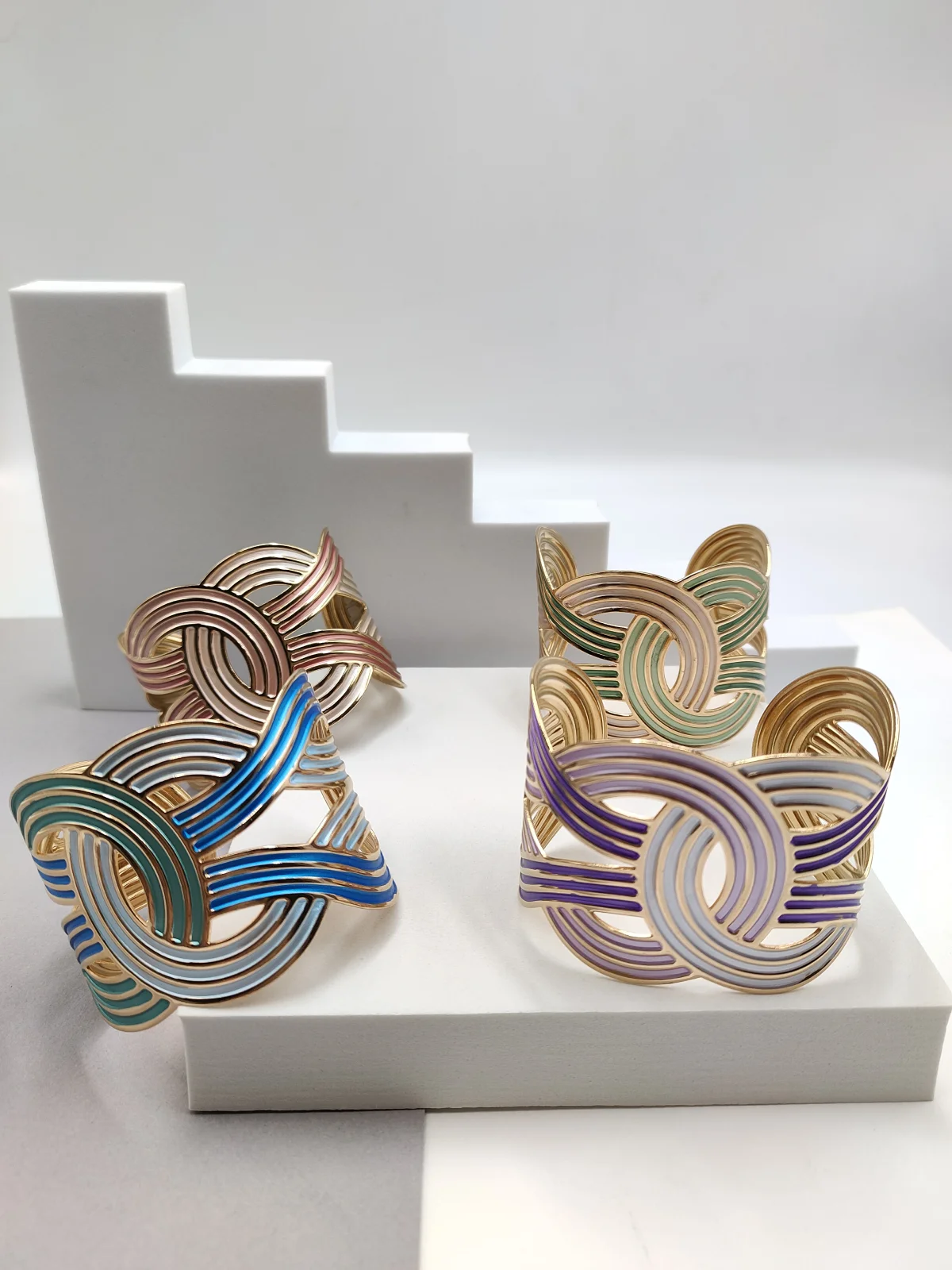 Stainless Steel Bracelet with Enamel by Magis Handmade Jewels – view 2