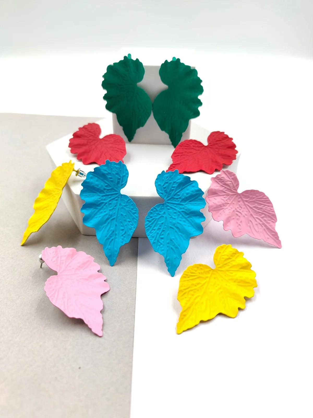 Metal Earrings with Rubber Face by Magis Handmade Jewels – view 3