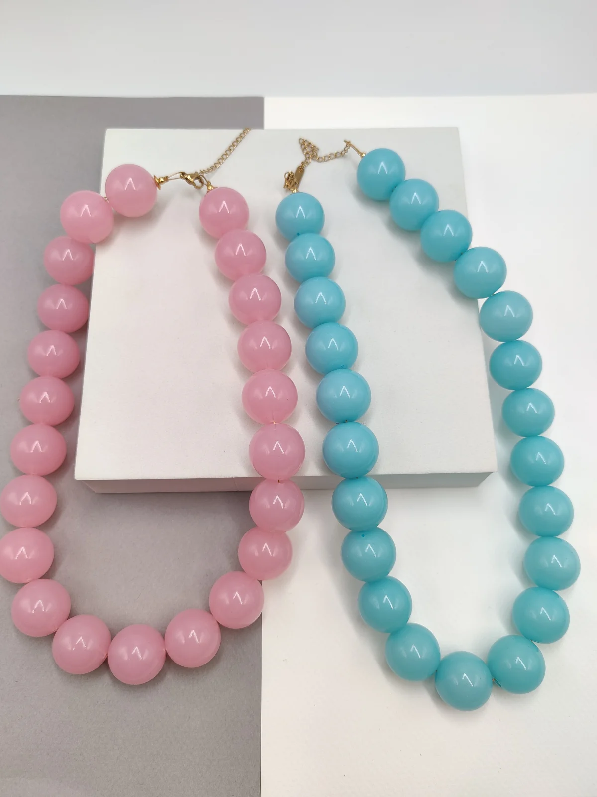 Necklace with Large Acrylic Beads by Magis Handmade Jewels – view 2
