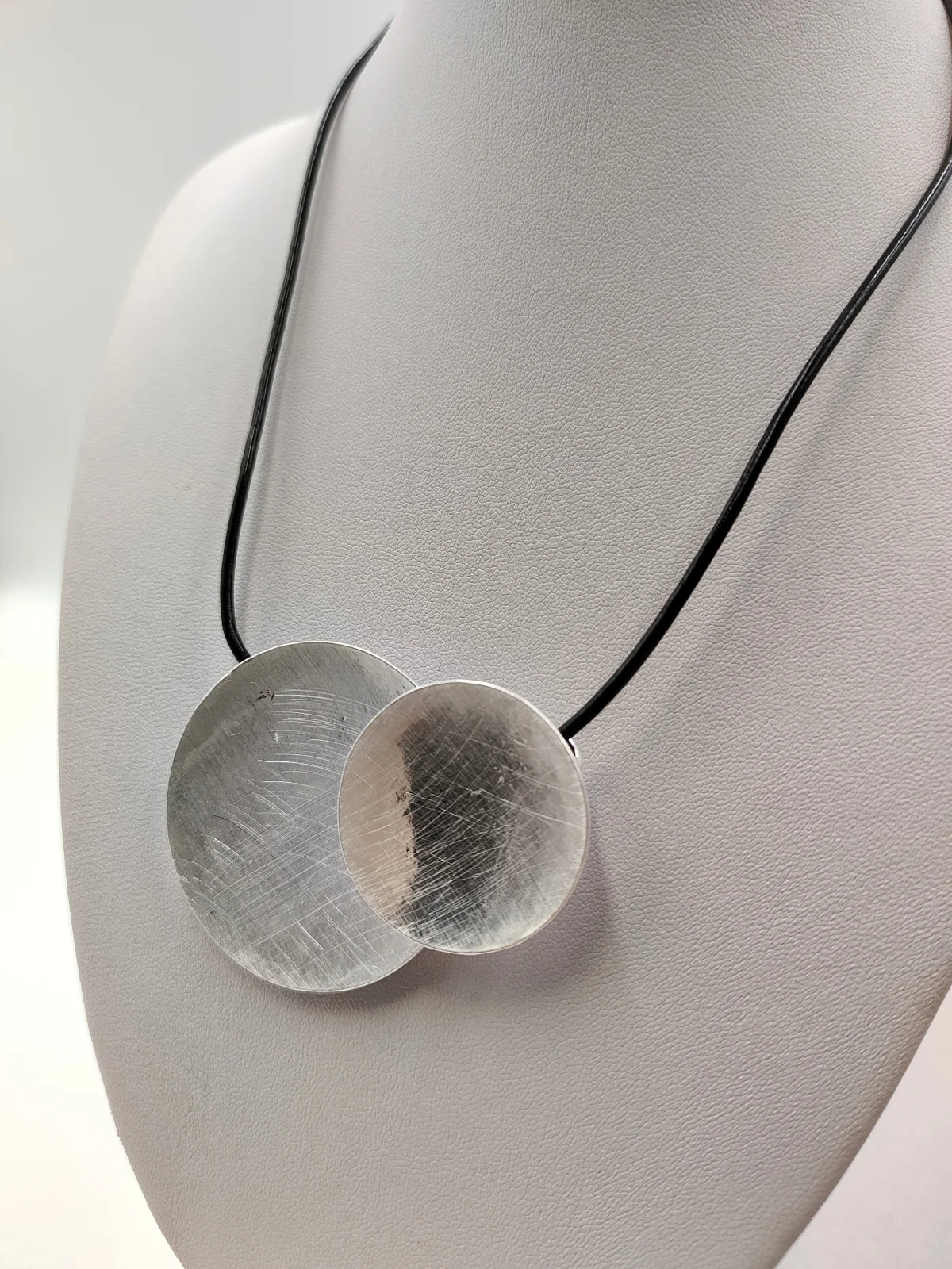 Necklace with Cord and Brass Motif by Magis Handmade Jewels – view 3