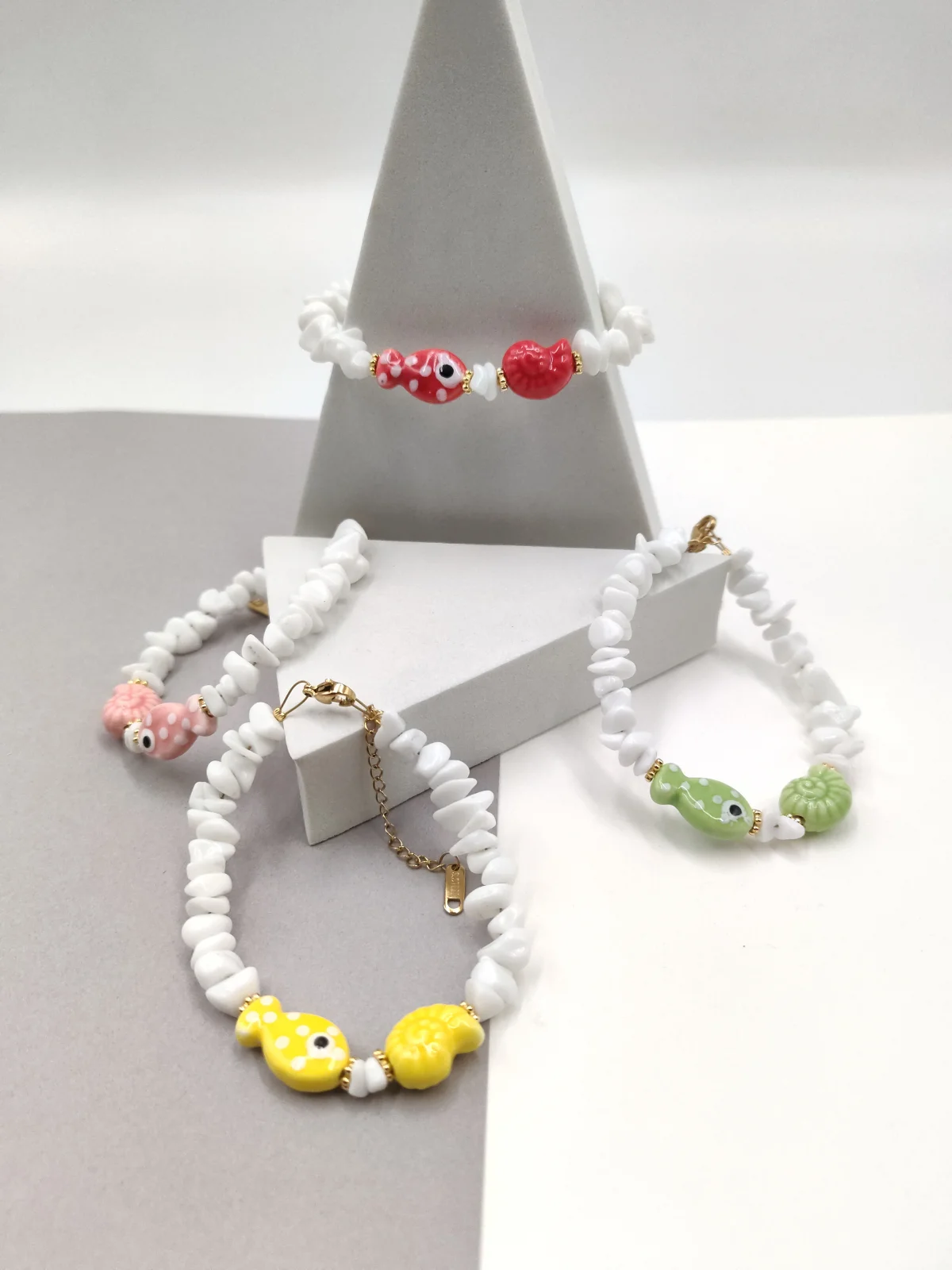 Bracelet with Glass and Ceramic Beads by Magis Handmade Jewels – view 2