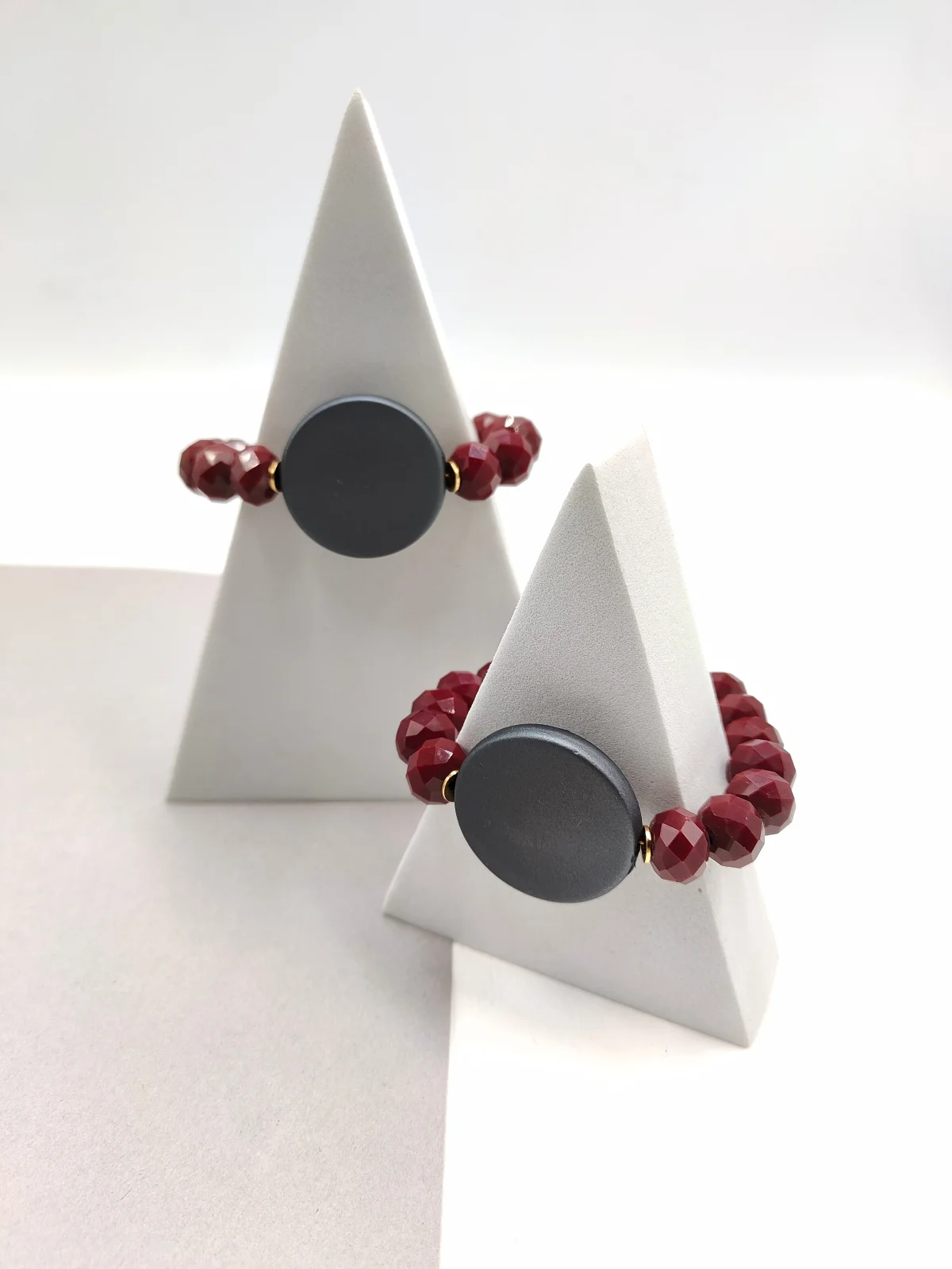 Bracelet with Crystals and Rubber Motif by Magis Handmade Jewels – view 3