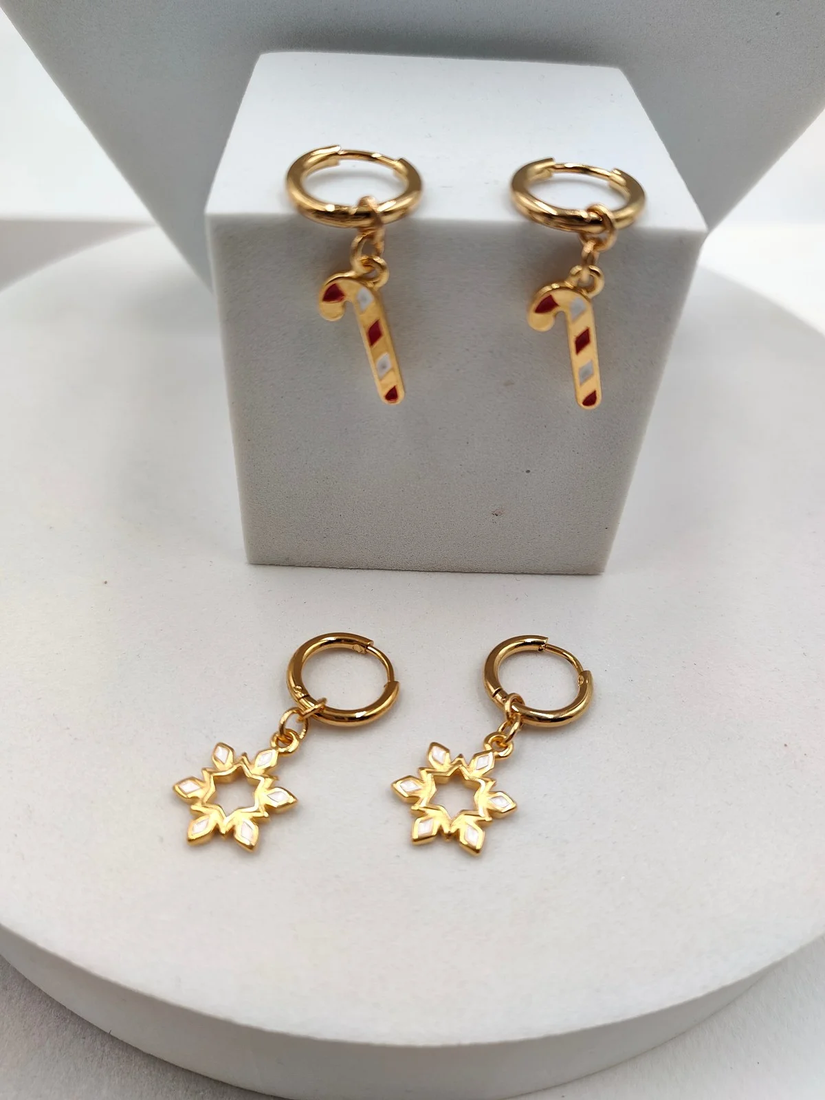 Stainless Steel Earring Set with Enamel by Magis Handmade Jewels – view 3