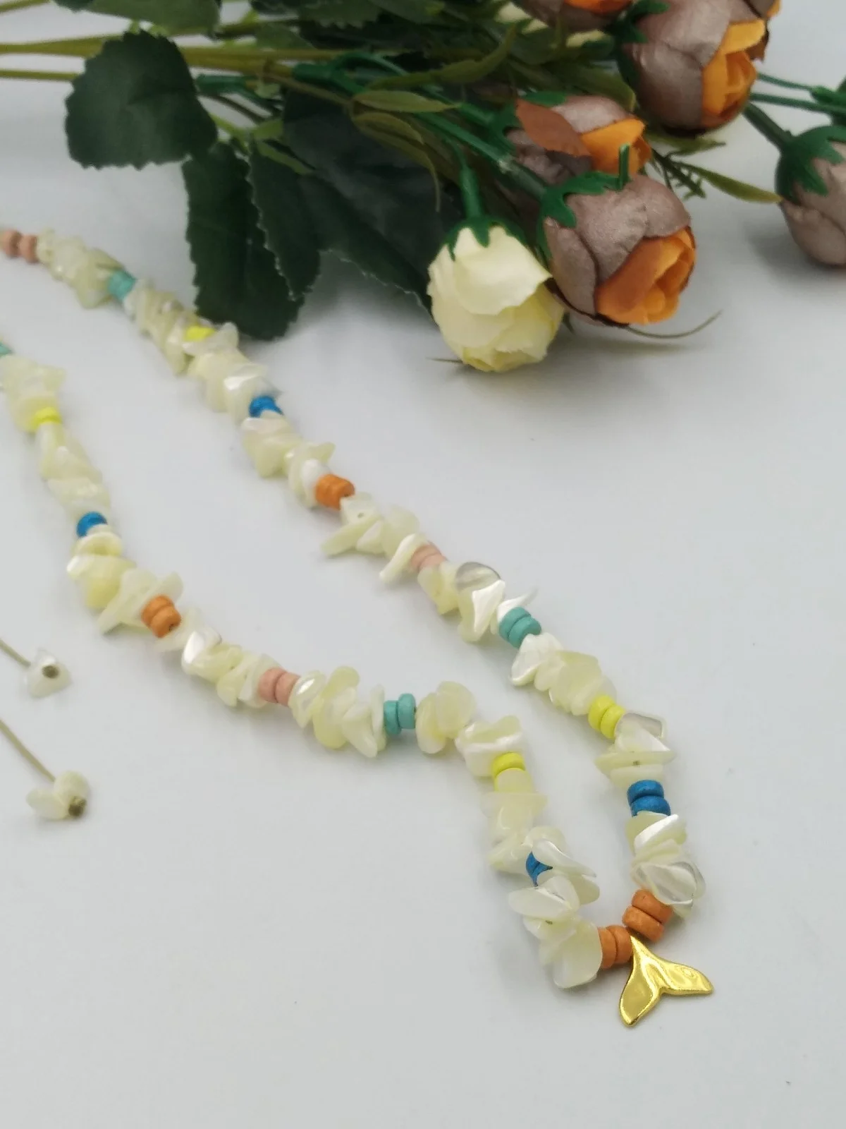 Necklace with Mother-of-Pearl and Ceramic Rings by Magis Handmade Jewels – view 5