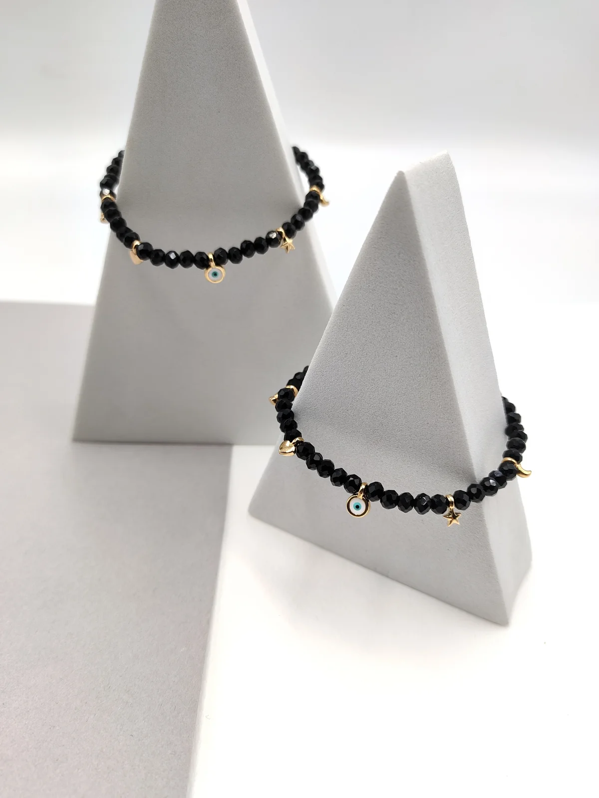 Bracelet with Crystals and Gold-Plated Enamel Details by Magis Handmade Jewels – view 2