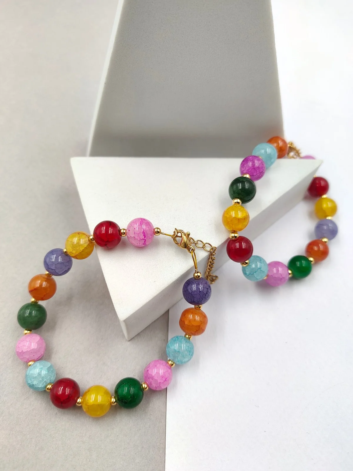 Bracelet with Crackle Glass Beads by Magis Handmade Jewels – view 2
