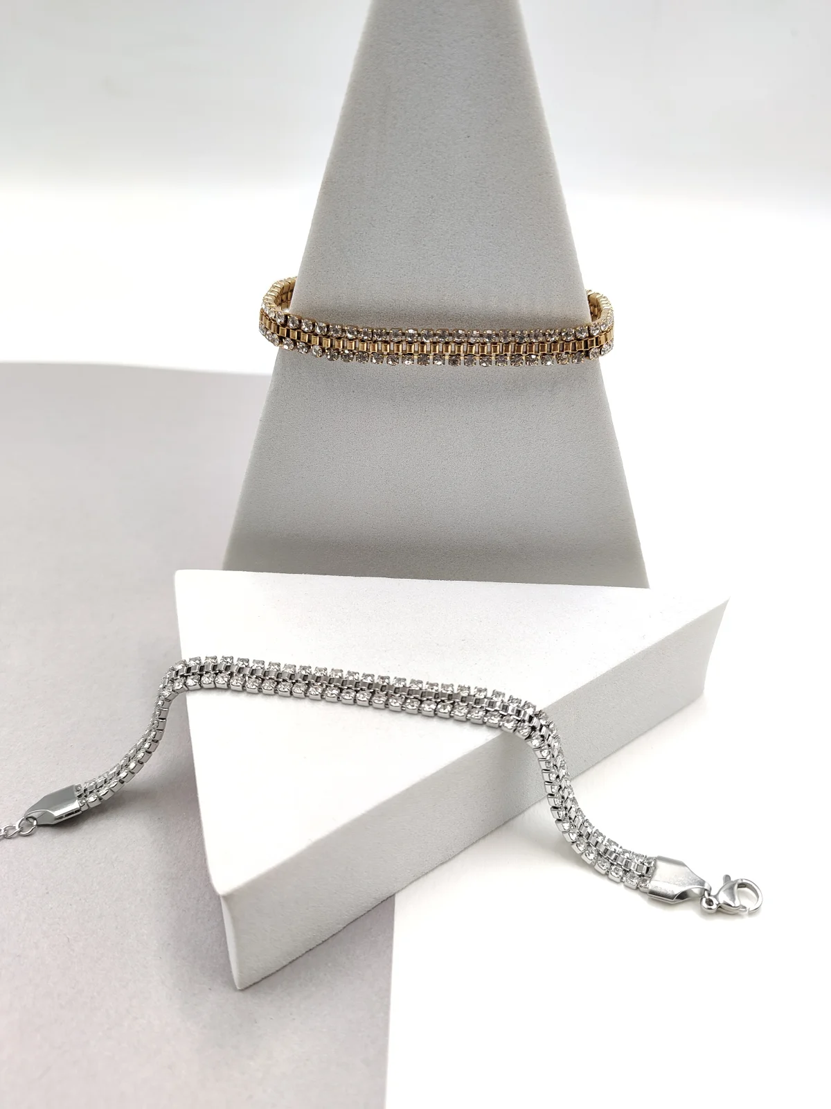 Stainless Steel Bracelet with Zircon #743034