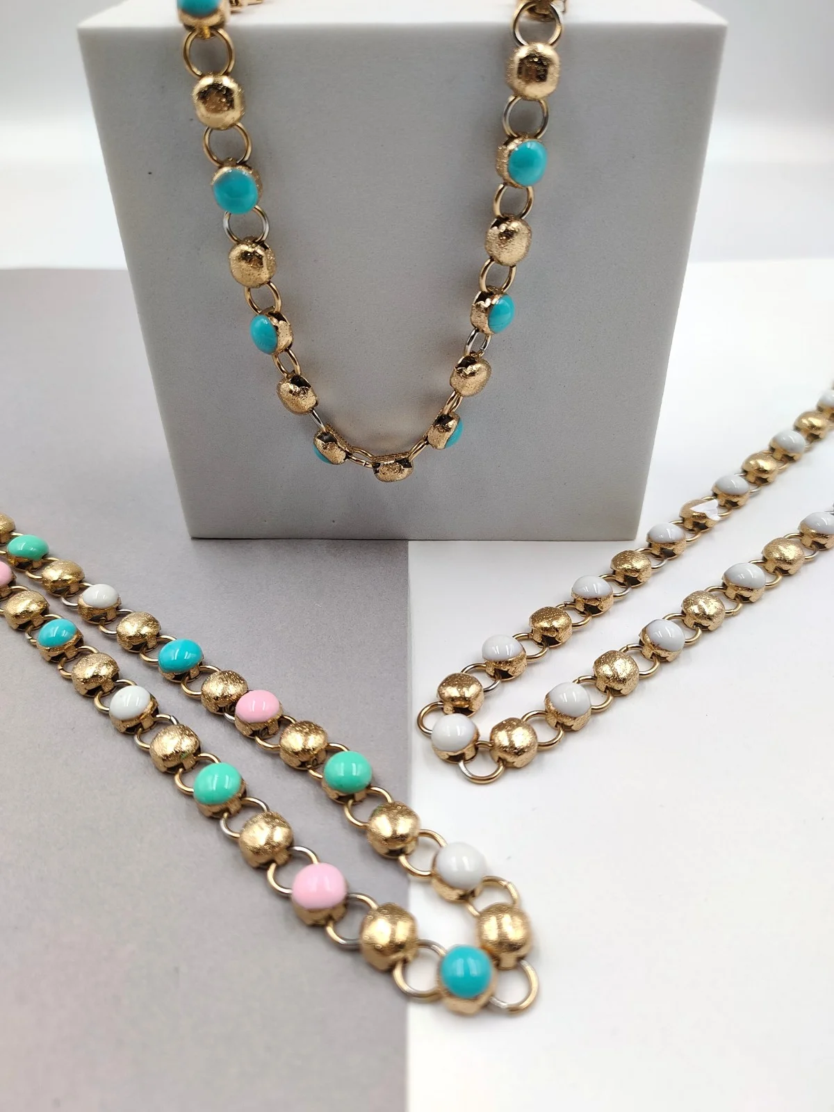 Stainless Steel Necklace with Enamel #852199