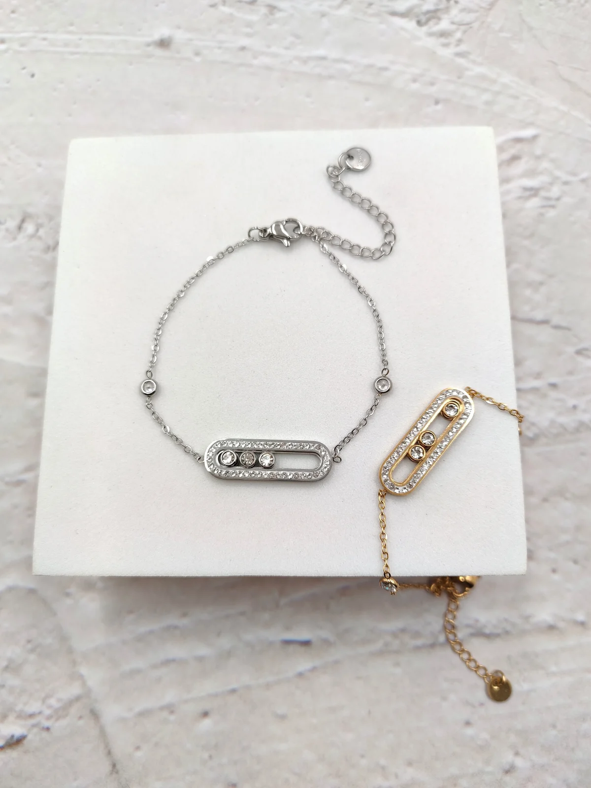 Stainless Steel Bracelet with Zircon by Magis Handmade Jewels – view 2