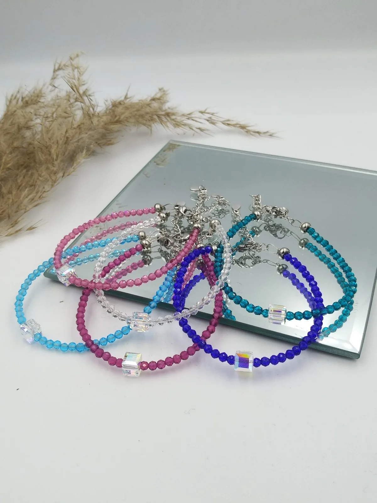 Bracelet with Swarovski Crystal Cube by Magis Handmade Jewels – view 2